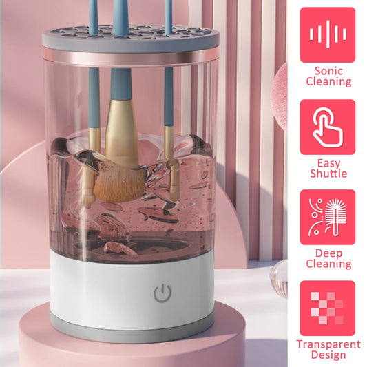 Electric Makeup Brush Cleaner Portable 3-in-1 Automatic