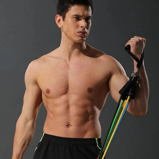 11pcs set Fitness Resistance Bands Set Yoga 5 Tube